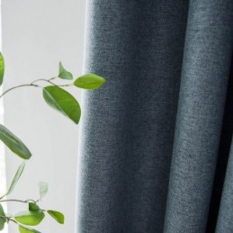 Massiver Blauer Verdunkelungsvorhang, Maßgefertigt, Vorhang, Modern, Schlicht, Für Wohnzimmer Und Schlafzimmer, Stoff