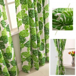 Vorhang Mit Bananenblatt-Druck, Maßgefertigt, Nordischer Stil, Für Wohnzimmer, Schlafzimmer, Arbeitszimmer, Halbverdunkelnder Stoff