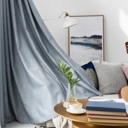 Eleganter Verdunkelungsvorhang Nach Maß, Gardine, Einfarbig, Für Schlafzimmer, Büro
