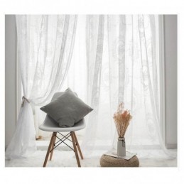 Europäischer Stil Durchsichtiger Vorhang Maßgefertigt Vorhang Panel Spitze Rose & Spiegel Voile Balkon Erkerfenster Eins