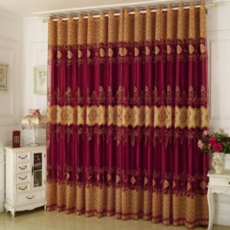 Minimalistischer Klassischer Voile-Vorhang, Maßgefertigter Vorhang, Europäischer Jacquard, Wohnzimmerfenster