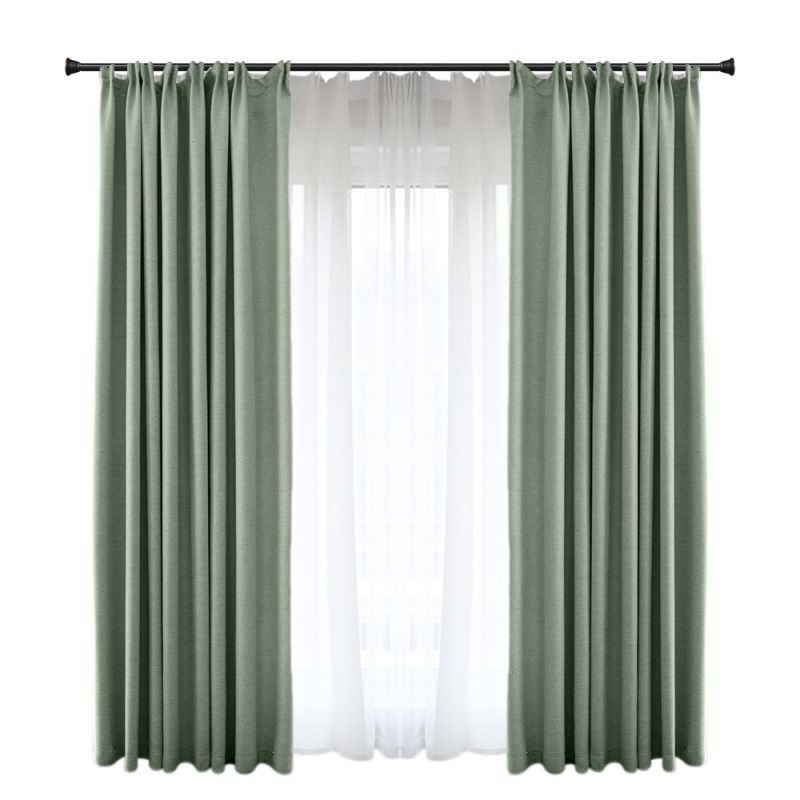 Massiver Grüner Verdunkelungsvorhang, Maßgefertigt, Vorhang, Modern, Schlicht, Für Wohnzimmer Und Schlafzimmer, Stoff