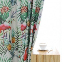 Flamingo Verdunkelungsvorhang Nach Maß, Vorhang Nach Maß, Tier-Dschungel-Thema