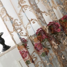 Nordischer Transparenter Vorhang Nach Maß Vorhang Luxus Atmungsaktiv Stickerei Wohnzimmer
