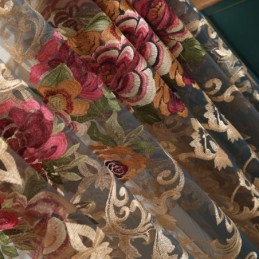 Nordischer Transparenter Vorhang Nach Maß Vorhang Luxus Atmungsaktiv Stickerei Wohnzimmer