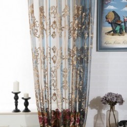 Nordischer Transparenter Vorhang Nach Maß Vorhang Luxus Atmungsaktiv Stickerei Wohnzimmer