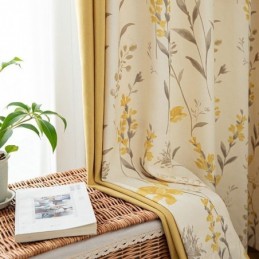 Chevron-Verdunkelungsvorhänge Mit Amerikanischem Blumenmosaik