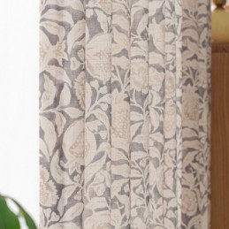 Amerikanischer Bedruckter Vorhang, Maßgefertigt, Vorhang Mit Granatapfelblüte, Polyester