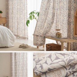 Amerikanischer Bedruckter Vorhang, Maßgefertigt, Vorhang Mit Granatapfelblüte, Polyester