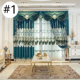 Halbverdunkelungsvorhang, Maßgefertigt, Vorhang Im Chinesischen Stil, Chenille-Pipa-Stickerei Für Wohnzimmer Und Schlafzimmer