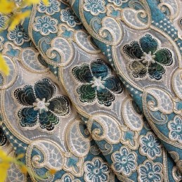 Semi Blackout Vorhänge Europäischen Blumen Stickerei Chenille Für Wohnzimmer