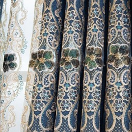 Semi Blackout Vorhänge Europäischen Blumen Stickerei Chenille Für Wohnzimmer