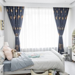 Baumwollvorhang Nach Maß, Vorhang Mit Bären-Print, Kinder-Stil