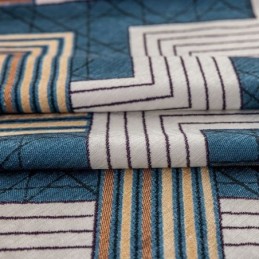 Chenille-Vorhänge, Geometrisch Bedruckt, Nordischer Stil, Verdunkelung