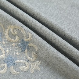 Chenille Halbverdunkelungsvorhang, Maßgefertigt, Vorhang Mit Europäischer Blumenstickerei, Für Wohnzimmer Und Schlafzimmer