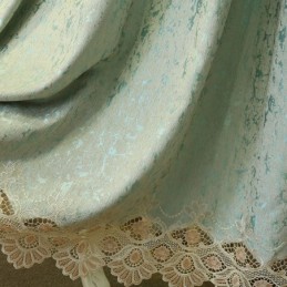Chenille Halbverdunkelungsvorhang, Maßgefertigt, Vorhang Mit Europäischer Blumenstickerei, Für Wohnzimmer Und Schlafzimmer