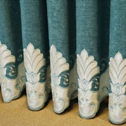 Stickerei-Vorhang, Maßgefertigt, Vorhang, Europäische Blume, Halbverdunkelnd, Für Wohnzimmer, Schlafzimmer