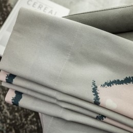 Baumwollgardine Maßgardine Herzförmig Bedruckt Nordisch
