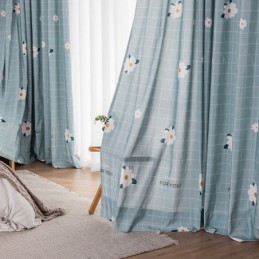 Baumwollgardine Nach Maß, Vorhang Mit Blumenmuster, Nordischer Stil