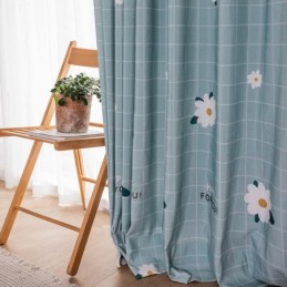 Baumwollgardine Nach Maß, Vorhang Mit Blumenmuster, Nordischer Stil