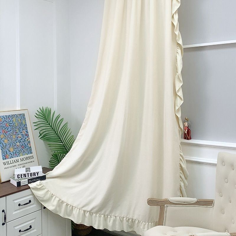 Nordischer Chenille-Vorhang, Maßgefertigt, Einfarbig, Spleißen Für Wohnzimmer, Schlafzimmer