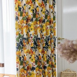 Baumwollgardine Nach Maß, Vorhang Mit Pflanzenmotiv, Nordischer Stil