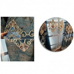 Chenille Halbverdunkelungsvorhang, Maßgefertigt, Vorhang Mit Europäischer Blumenstickerei, Für Wohnzimmer Und Schlafzimmer