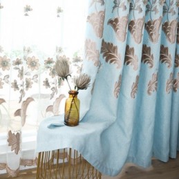 Nordic Blackout Vorhänge Floral Stickerei Für Wohnzimmer Schlafzimmer