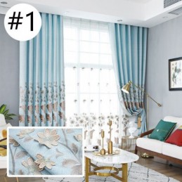 Nordic Blackout Vorhänge Floral Stickerei Für Wohnzimmer Schlafzimmer