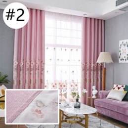 Nordic Blackout Vorhänge Floral Stickerei Für Wohnzimmer Schlafzimmer