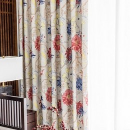 Vorhang Im Nordischen Stil, Maßgefertigt, Vorhang Aus Baumwolle Mit Blumenmuster