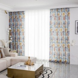 Vorhang Im Nordischen Stil, Maßgefertigt, Vorhang Aus Baumwolle Mit Blumenmuster