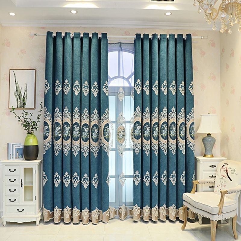Chenille Stickerei Vorhänge Europäischen Stil Floral Für Wohnzimmer Schlafzimmer