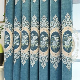 Chenille Stickerei Vorhänge Europäischen Stil Floral Für Wohnzimmer Schlafzimmer