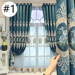 Chenille Stickerei Vorhänge Europäischen Stil Floral Für Wohnzimmer Schlafzimmer