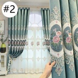 Chenille Stickerei Vorhänge Europäischen Stil Floral Für Wohnzimmer Schlafzimmer