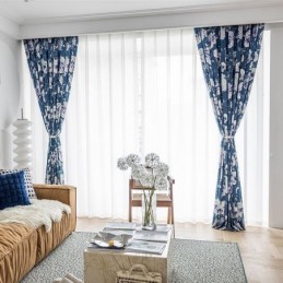Vorhang Mit Blumenmuster, Maßgefertigt, Vorhang Im Nordischen Stil, Baumwolle