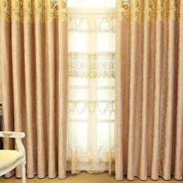 Halbverdunkelungsvorhang, Maßgefertigt, Vorhang Im Chinesischen Stil, Twill-Samt-Stickerei Für Wohnzimmer Und Schlafzimmer