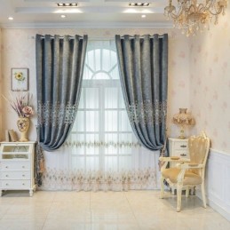 Verdunkelungsvorhang, Maßgefertigt, Vorhang, Geometrische Stickerei, Nordischer Stil, Für Wohnzimmer, Schlafzimmer
