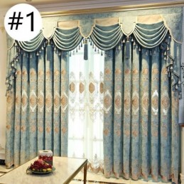 Chenille-Vorhang, Maßgefertigt, Vorhang Mit Europäischer Blumenstickerei Für Wohnzimmer Und Schlafzimmer
