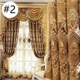 Chenille-Vorhang, Maßgefertigt, Vorhang Mit Europäischer Blumenstickerei Für Wohnzimmer Und Schlafzimmer