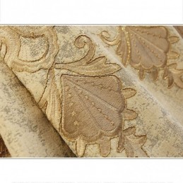 Chenille-Halbverdunkelungsvorhang, Maßgefertigt, Vorhang Mit Europäischer Blumenstickerei, Für Wohnzimmer Und Schlafzimmer