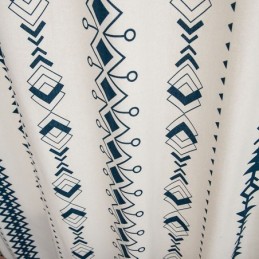 Geometrischer Bedruckter Leinenvorhang Nach Maß, Nordischer Stil, Für Wohnzimmer Und Schlafzimmer