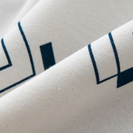 Geometrischer Bedruckter Leinenvorhang Nach Maß, Nordischer Stil, Für Wohnzimmer Und Schlafzimmer