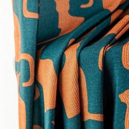 Baumwollgardine Nach Maß, Vorhang Mit Kätzchen-Print, Nordischer Stil