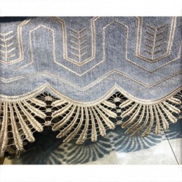 Nordic Chenille Vorhänge Fawn Stickerei Semi Blackout Für Wohnzimmer Schlafzimmer