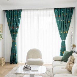 Baumwollgardine Nach Maß, Vorhang Nordischer Stil, Herz Bedruckt