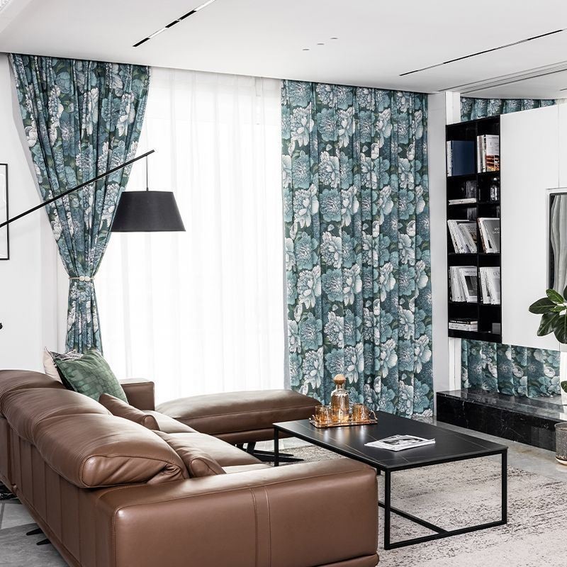 Baumwollgardine Nach Maß, Vorhang Mit Blumenmuster, Nordischer Stil