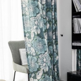 Baumwollgardine Nach Maß, Vorhang Mit Blumenmuster, Nordischer Stil