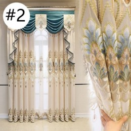 Chenille Halbverdunkelungsvorhang, Maßgefertigter Vorhang, Europäische Blumenstickerei, Fenstervorhang Für Wohnzimmer Und Schlafzimmer